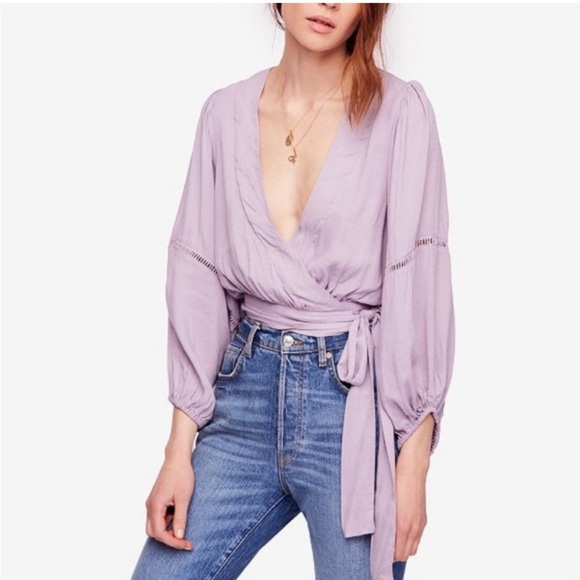 Free People Tops - Free People | wrap balloon sleeve blouse